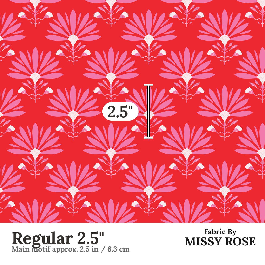 Kristina Forrest 73 Regular 2.5 inch print scale guide | Fabric by Missy Rose