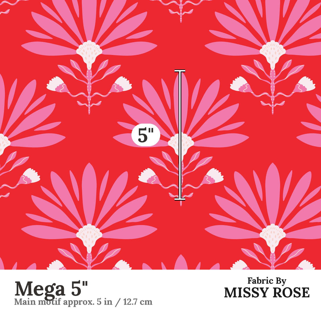 Kristina Forrest 73 Mega 5 inch print scale guide | Fabric by Missy Rose