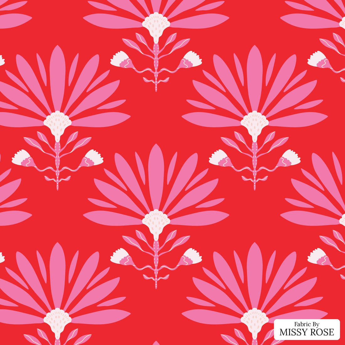Kristina Forrest 73 - flat view of the print, zoom in for detail | Fabric by Missy Rose