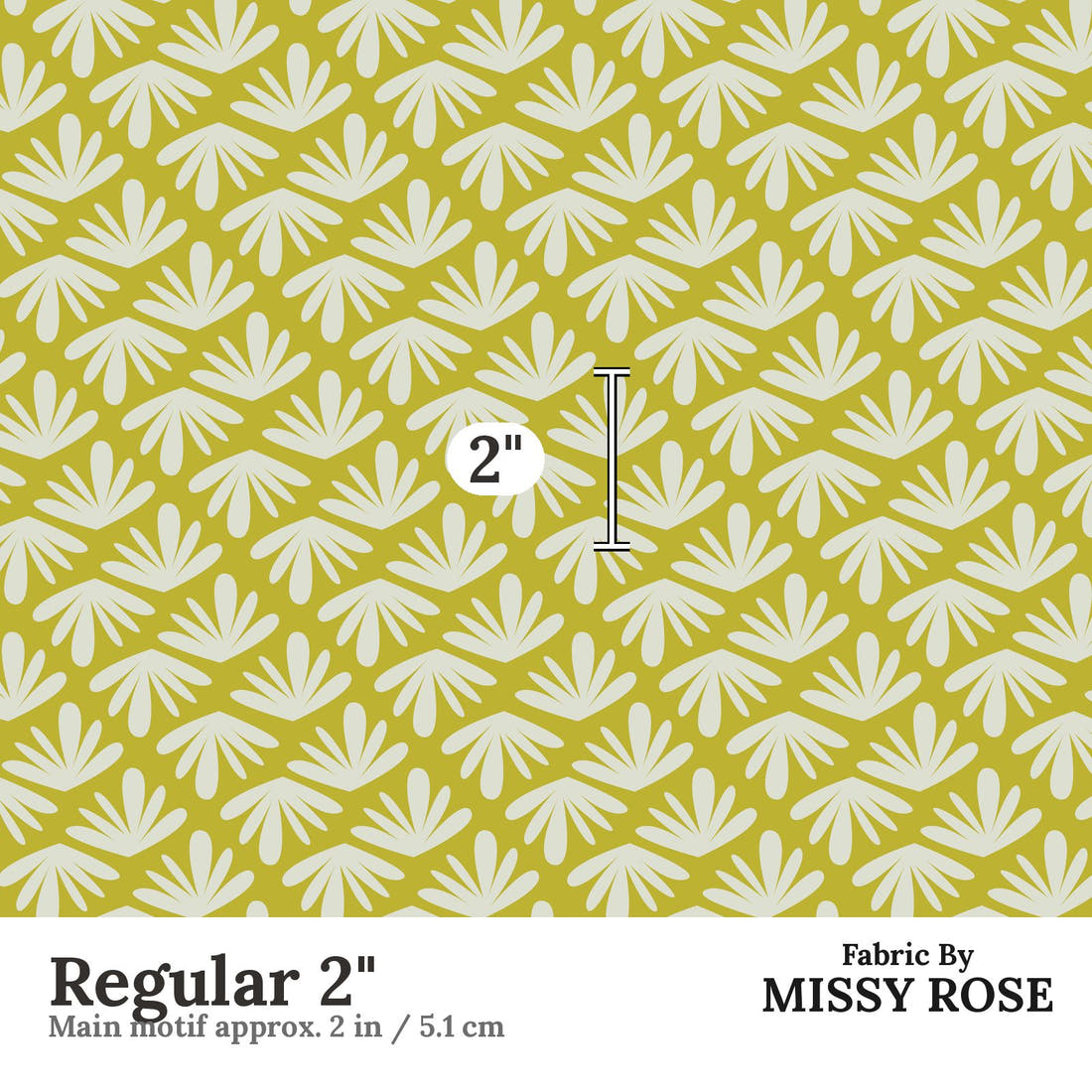 Kristina Forrest 75 Regular 2 inch print scale guide | Fabric by Missy Rose