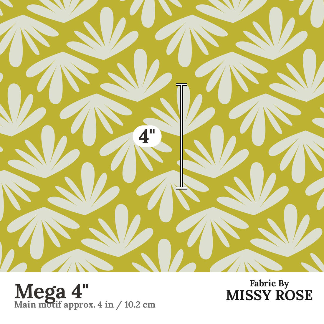 Kristina Forrest 75 Mega 4 inch print scale guide | Fabric by Missy Rose