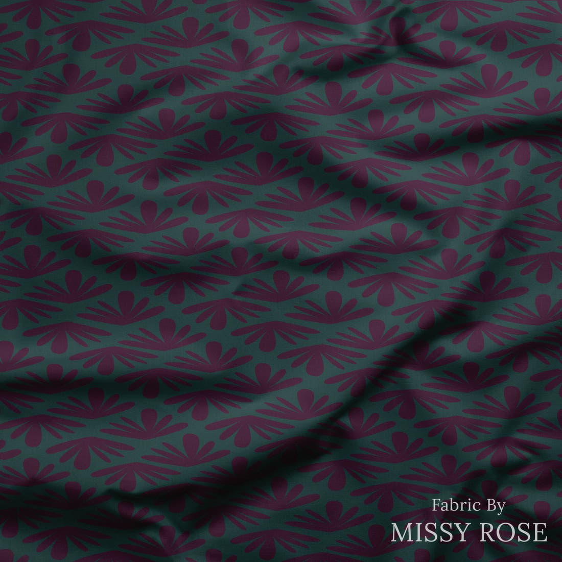 Kristina Forrest 76 draped fabric mockup - custom printed fabric by the metre | Fabric by Missy Rose