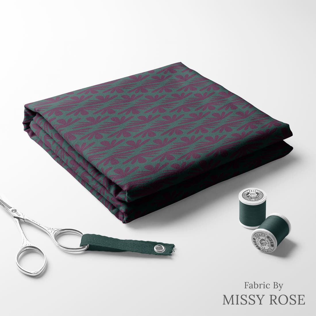 Kristina Forrest 76 folded fabric stack with matching thread - pre-order fabric Australia | Fabric by Missy Rose