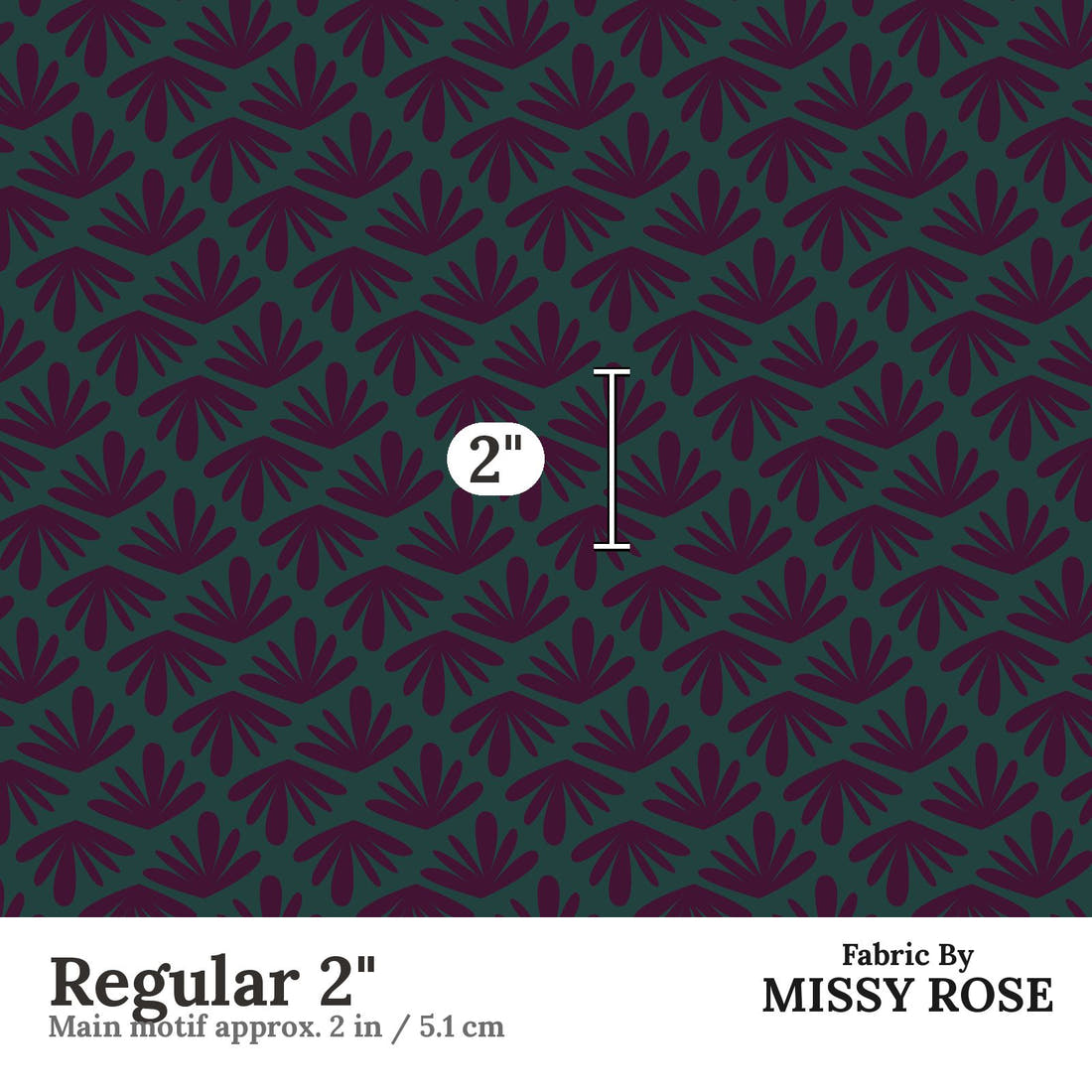 Kristina Forrest 76 Regular 2 inch print scale guide | Fabric by Missy Rose