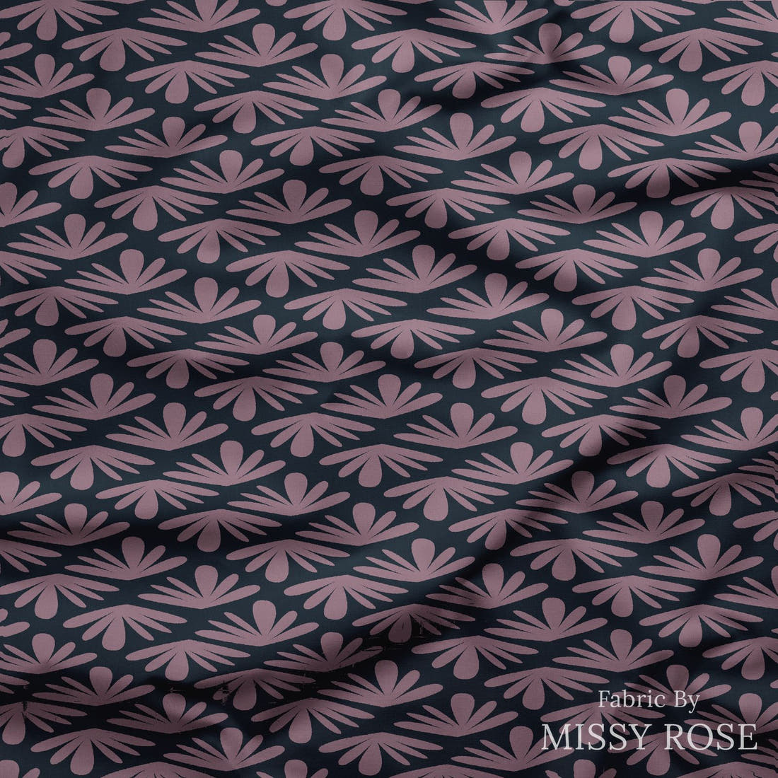 Kristina Forrest 77 draped fabric mockup - custom printed fabric by the metre | Fabric by Missy Rose
