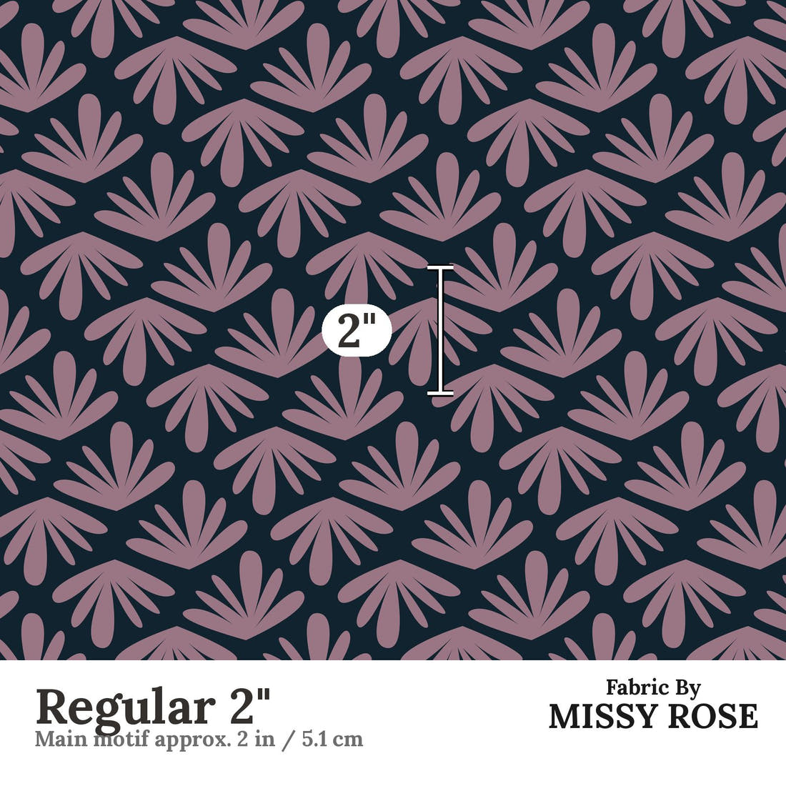 Kristina Forrest 77 Regular 2 inch print scale guide | Fabric by Missy Rose