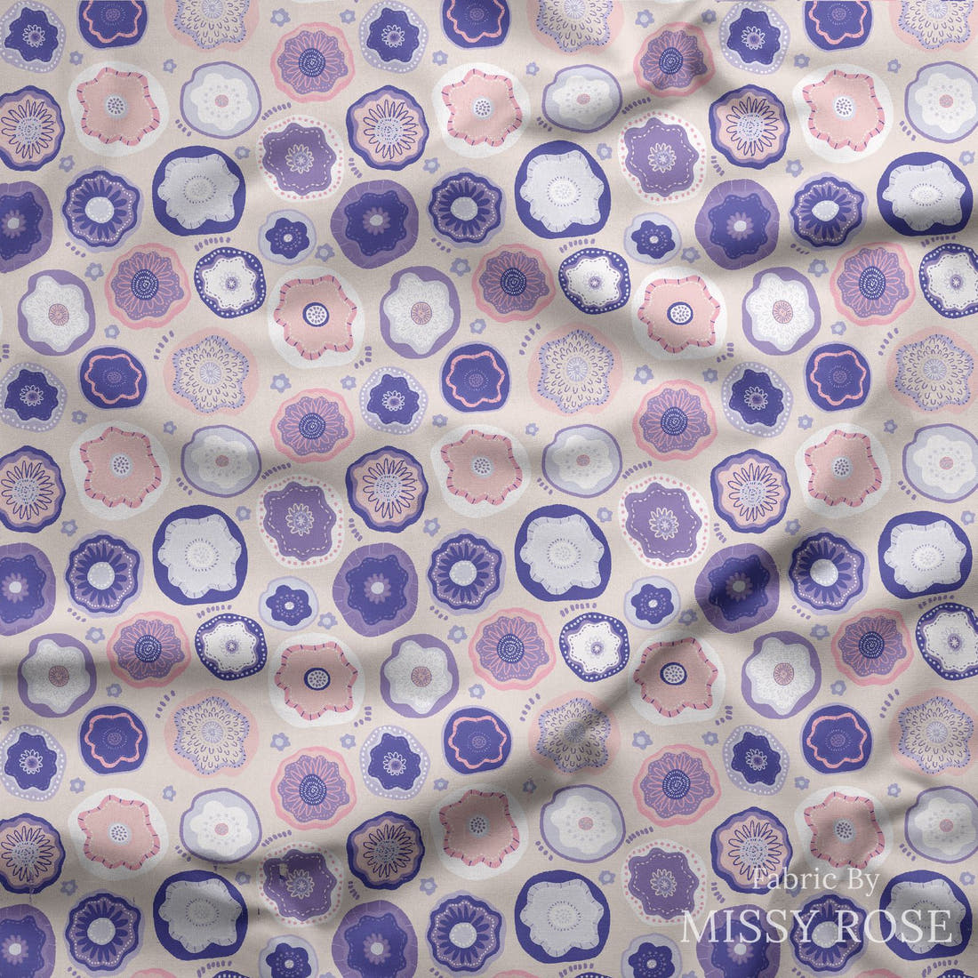 Kristina Forrest 78 draped fabric mockup - custom printed fabric by the metre | Fabric by Missy Rose