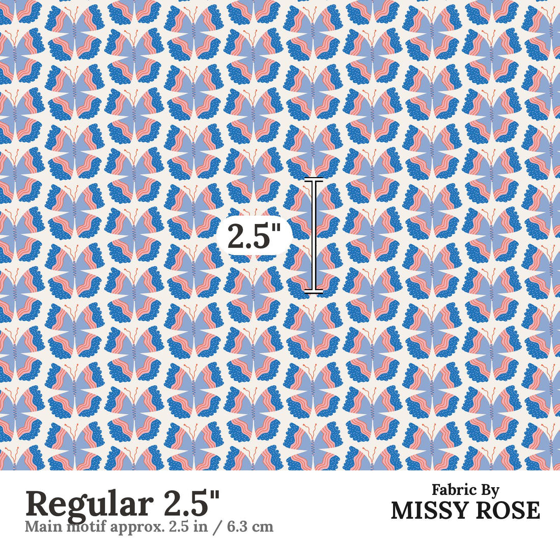 Kristina Forrest 79 Regular 2.5 inch print scale guide | Fabric by Missy Rose