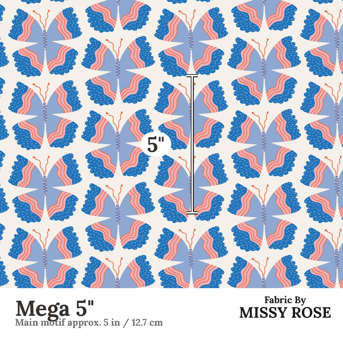 Kristina Forrest 79 Mega 5 inch print scale guide | Fabric by Missy Rose