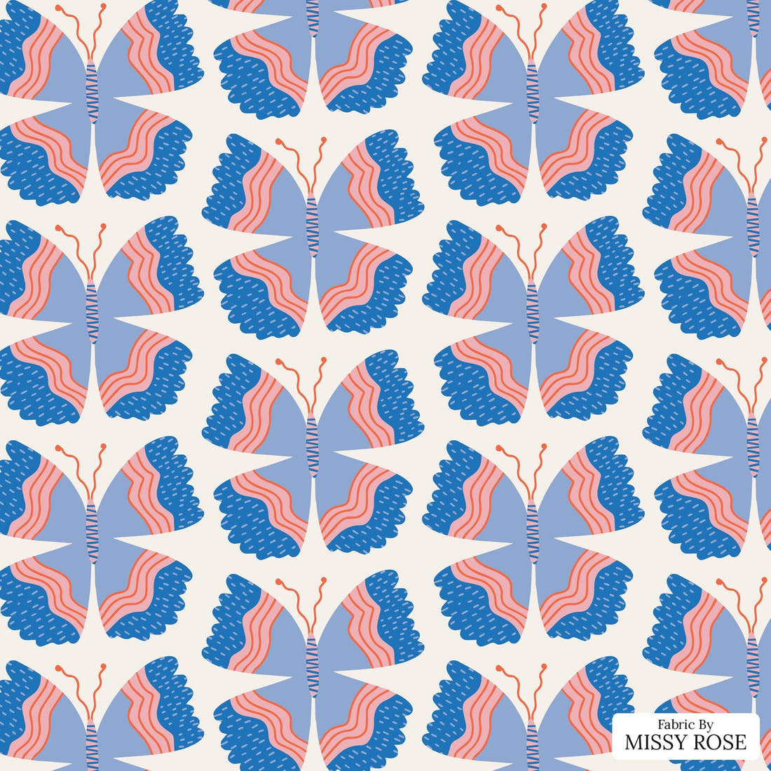Kristina Forrest 79 - flat view of the print, zoom in for detail | Fabric by Missy Rose