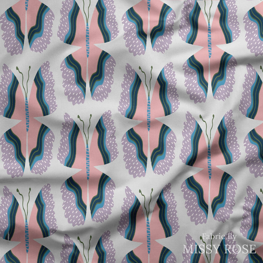Kristina Forrest 80 draped fabric mockup - custom printed fabric by the metre | Fabric by Missy Rose