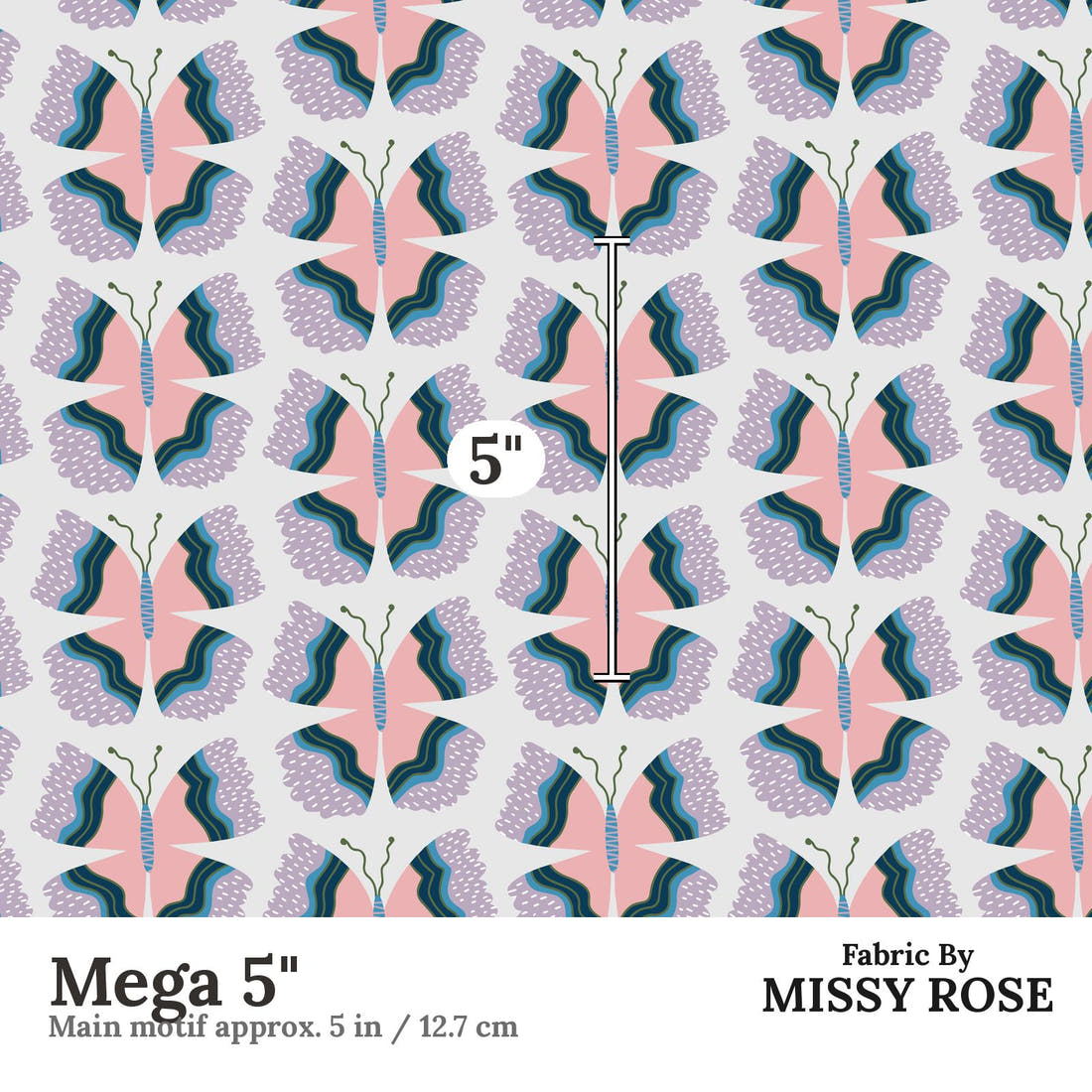 Kristina Forrest 80 Mega 5 inch print scale guide | Fabric by Missy Rose