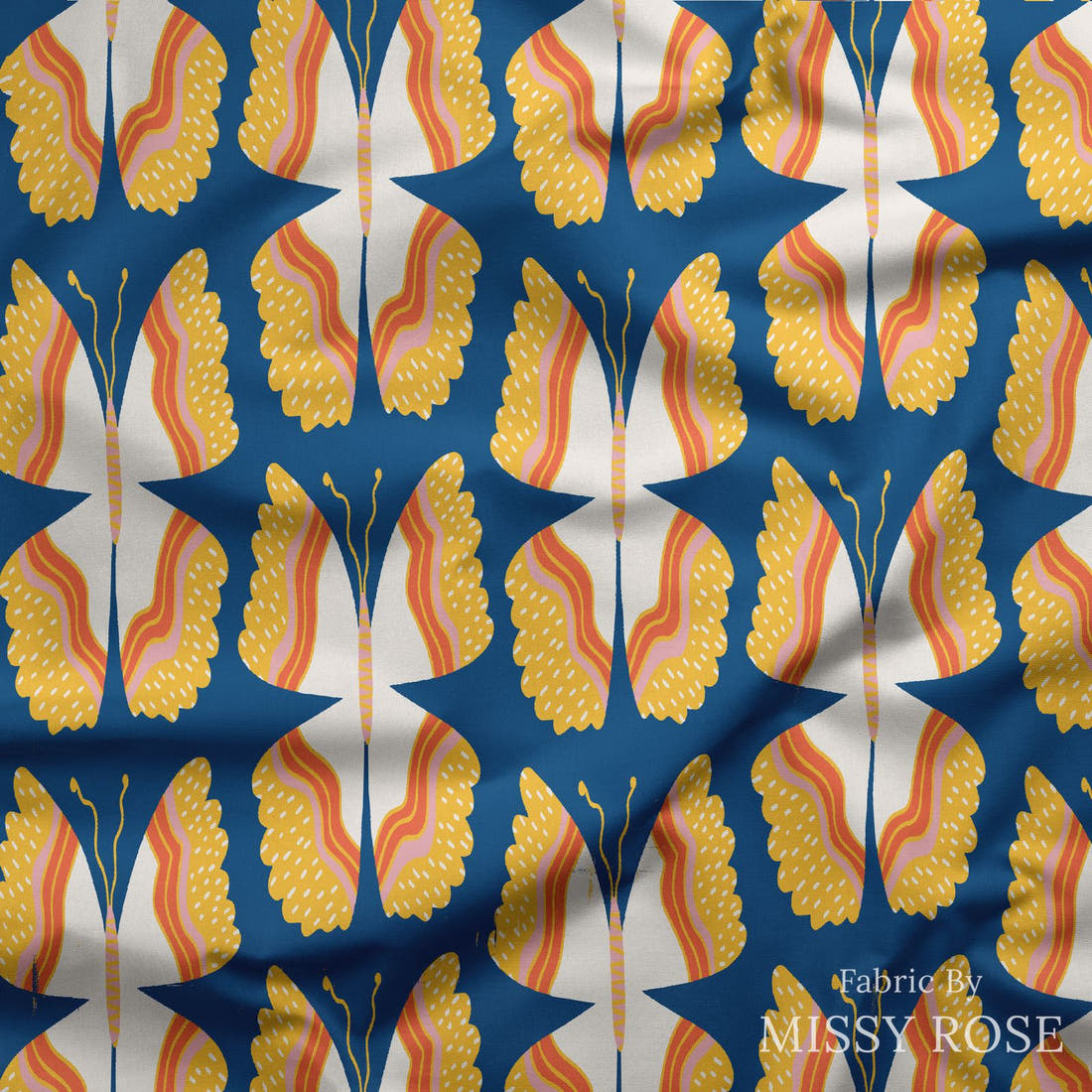 Kristina Forrest 81 draped fabric mockup - custom printed fabric by the metre | Fabric by Missy Rose