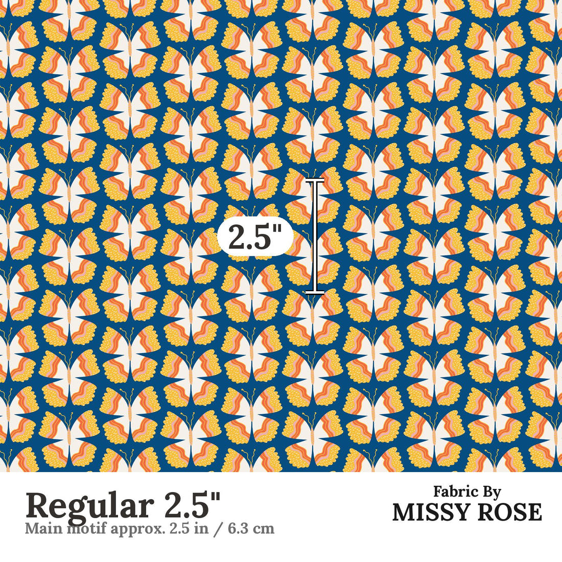 Kristina Forrest 81 Regular 2.5 inch print scale guide | Fabric by Missy Rose