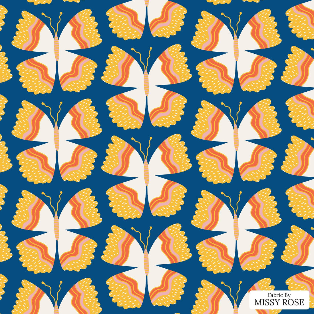 Kristina Forrest 81 - flat view of the print, zoom in for detail | Fabric by Missy Rose