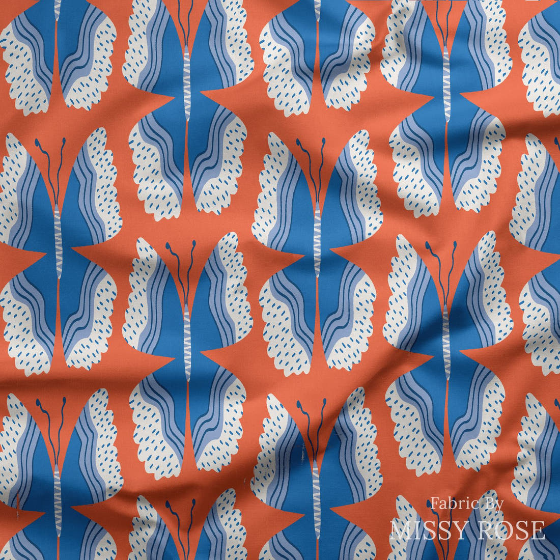 Kristina Forrest 82 draped fabric mockup - custom printed fabric by the metre | Fabric by Missy Rose