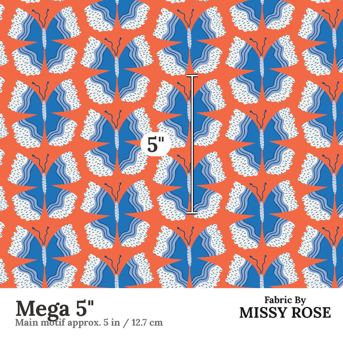 Kristina Forrest 82 Mega 5 inch print scale guide | Fabric by Missy Rose