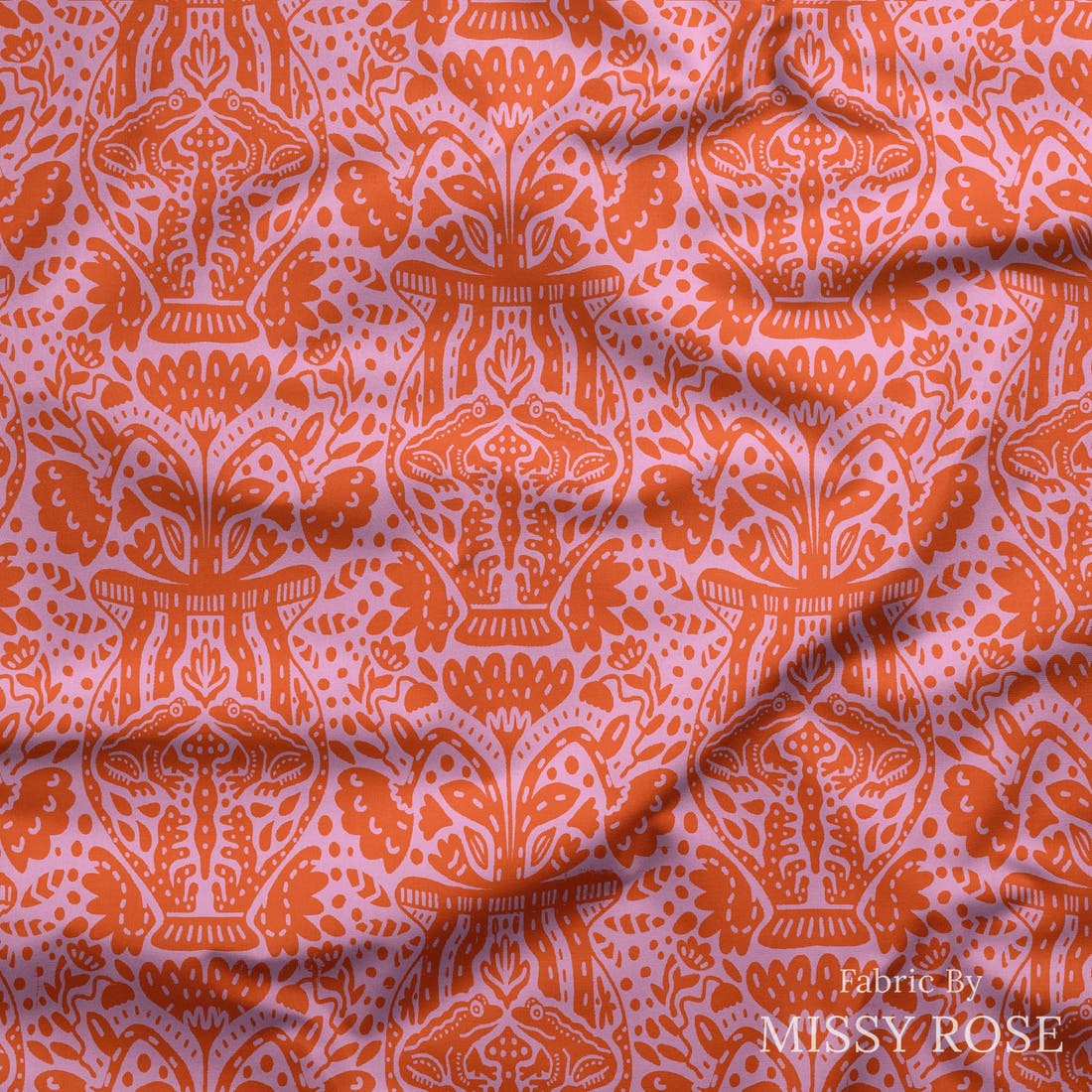 Kristina Forrest 83 draped fabric mockup - custom printed fabric by the metre | Fabric by Missy Rose