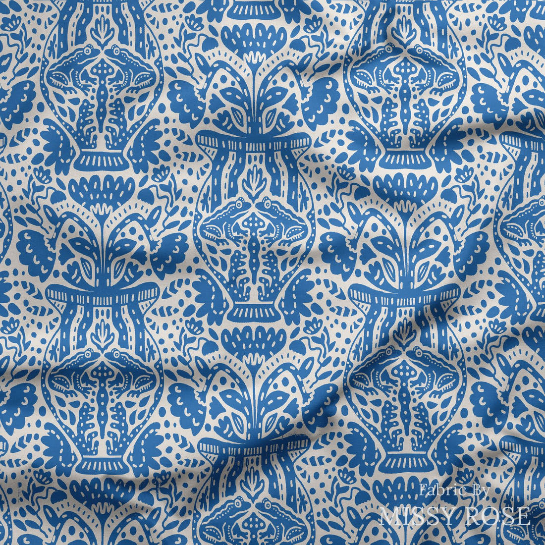 Kristina Forrest 84 draped fabric mockup - custom printed fabric by the metre | Fabric by Missy Rose