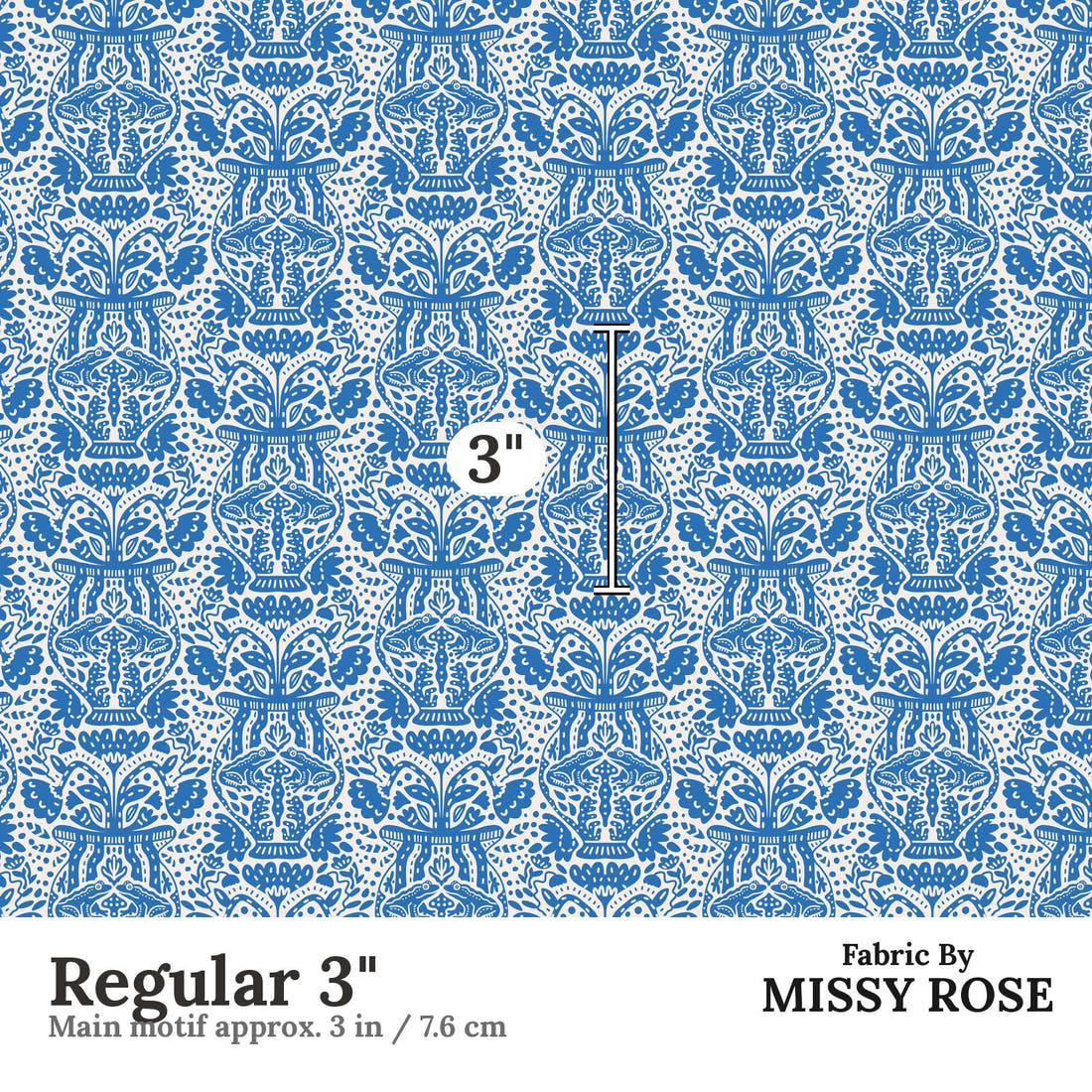 Kristina Forrest 84 Regular 3 inch print scale guide | Fabric by Missy Rose