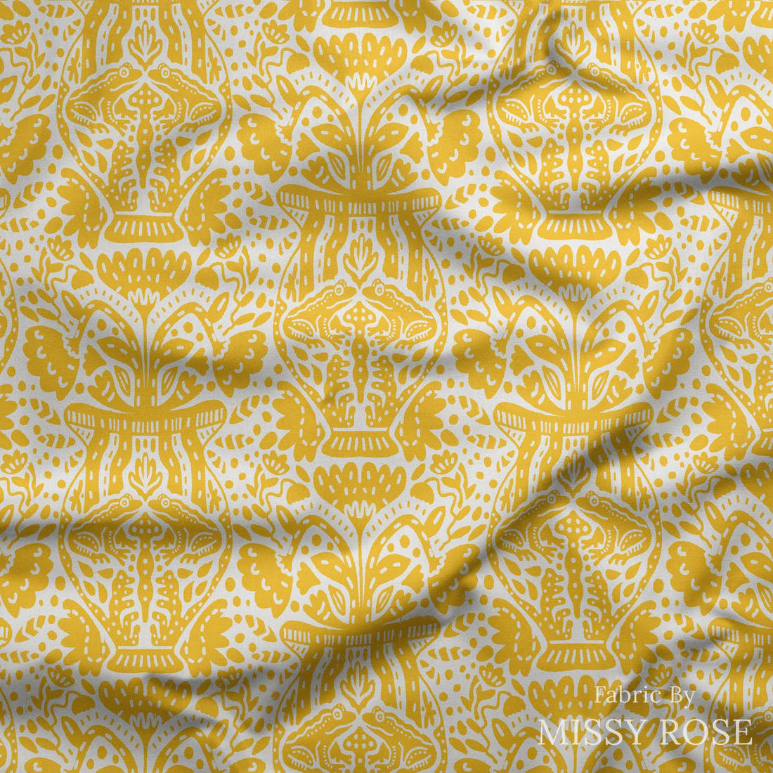 Kristina Forrest 85 draped fabric mockup - custom printed fabric by the metre | Fabric by Missy Rose