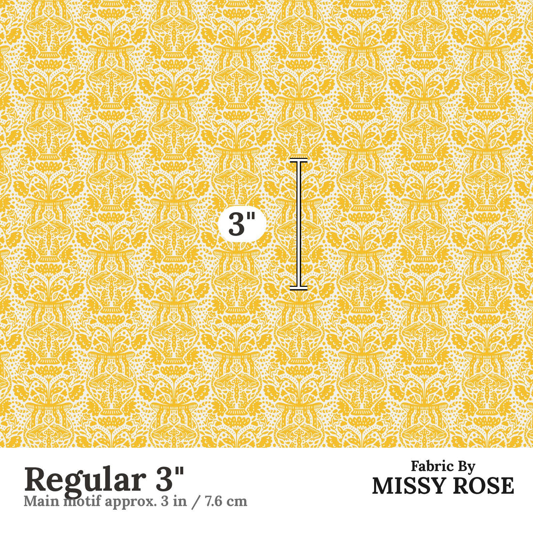 Kristina Forrest 85 Regular 3 inch print scale guide | Fabric by Missy Rose