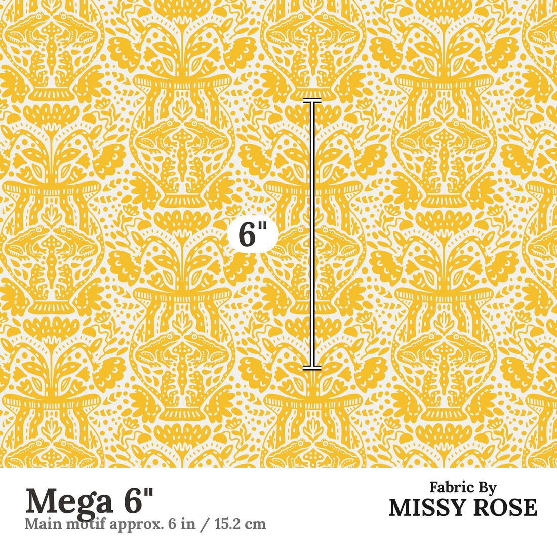 Kristina Forrest 85 Mega 6 inch print scale guide | Fabric by Missy Rose