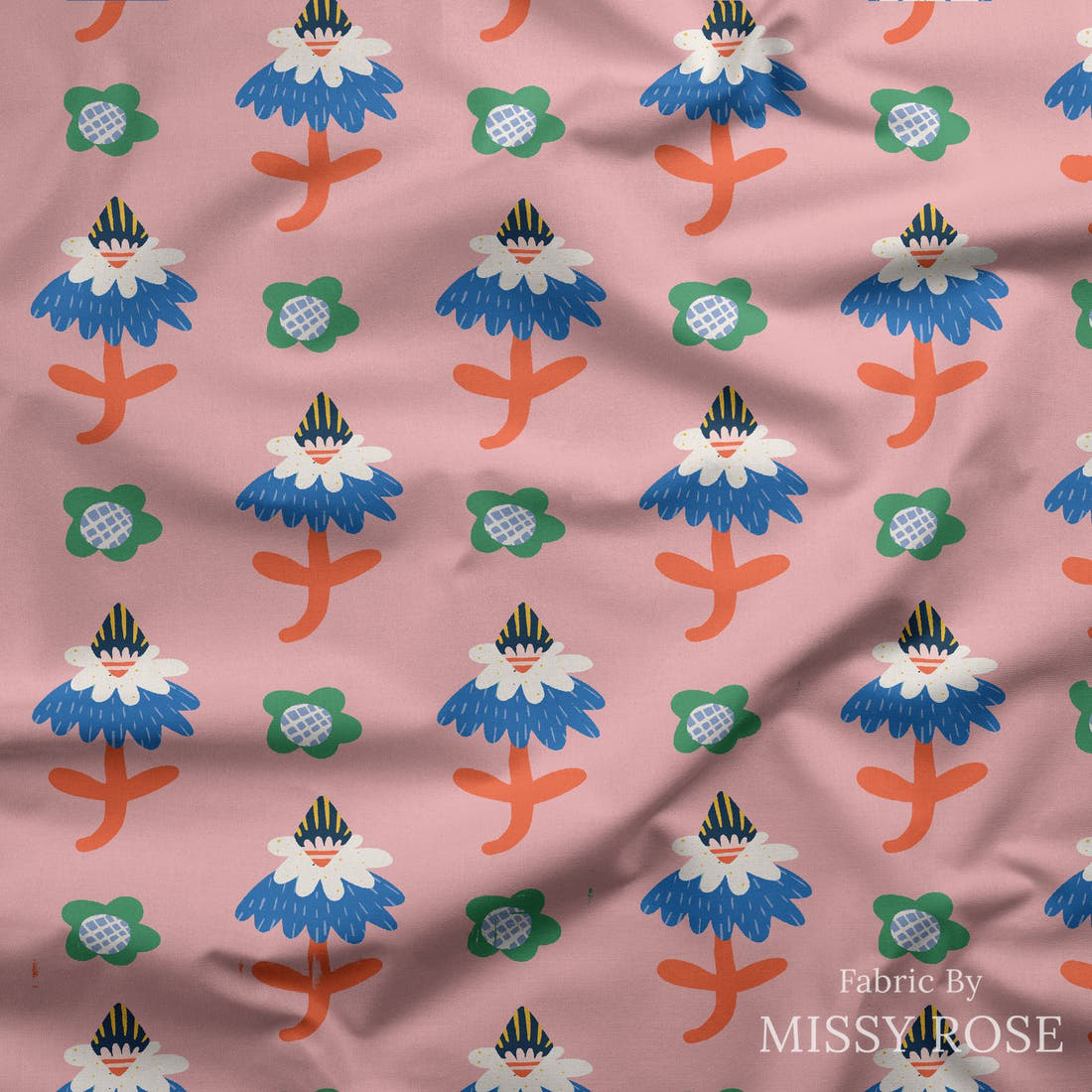 Kristina Forrest 86 draped fabric mockup - custom printed fabric by the metre | Fabric by Missy Rose
