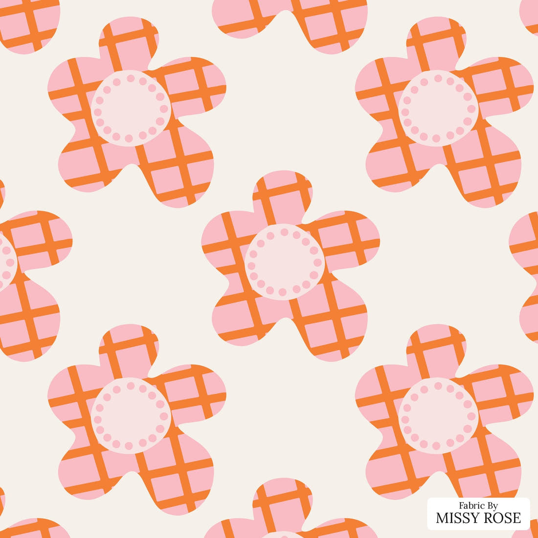 Kristina Forrest 88 - flat view of the print, zoom in for detail | Fabric by Missy Rose