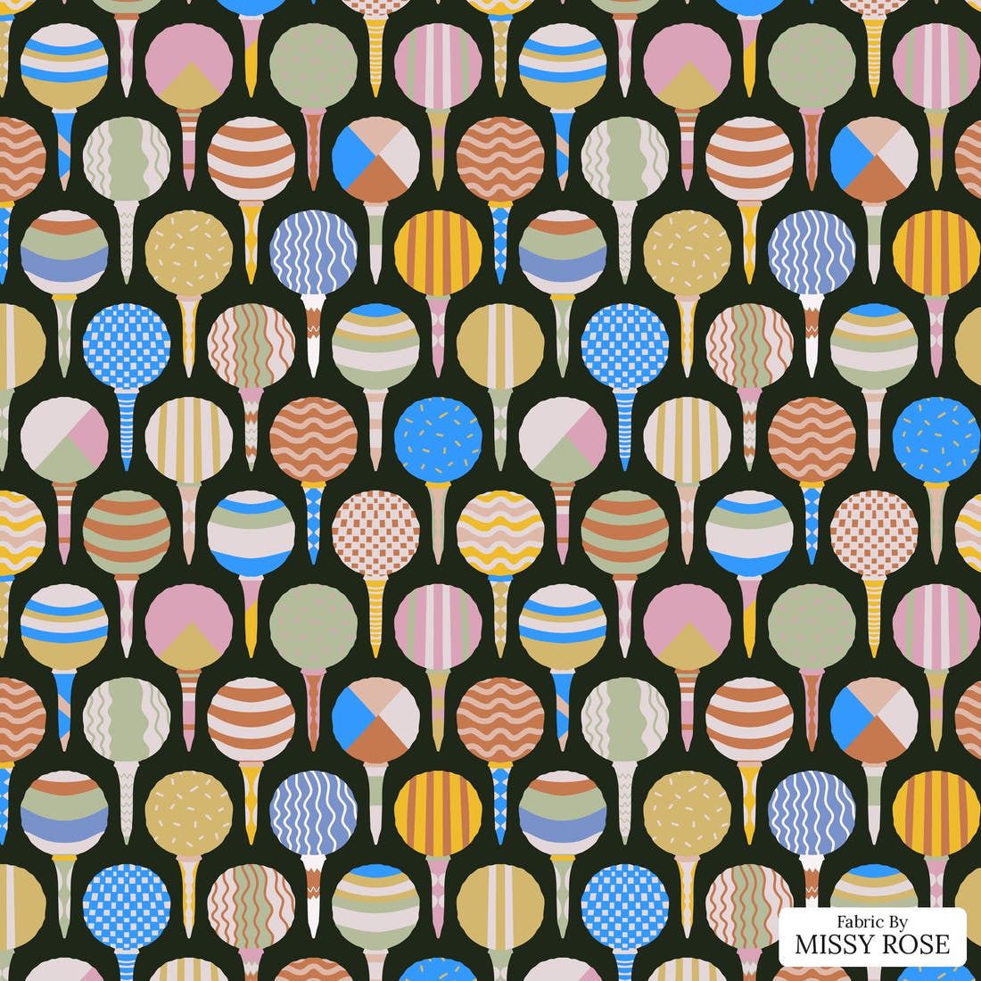 Kristina Forrest 89 - flat view of the print, zoom in for detail | Fabric by Missy Rose