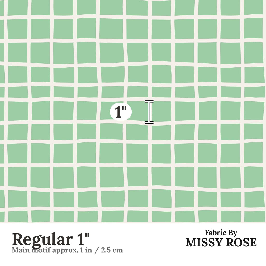 Kristina Forrest 90 Regular 1 inch print scale guide | Fabric by Missy Rose