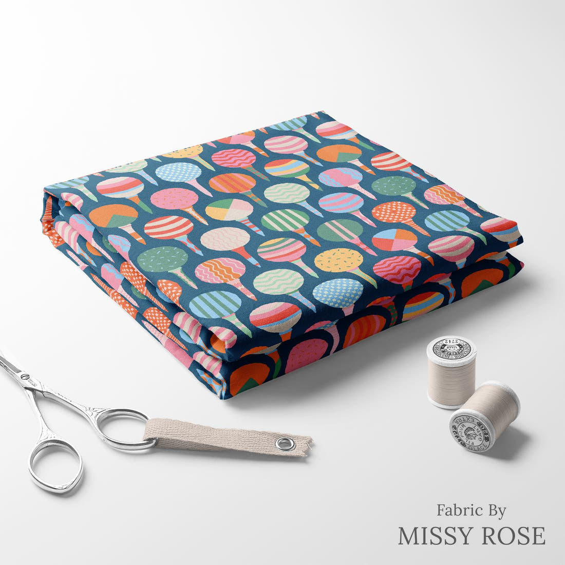 Kristina Forrest 92 folded fabric stack with matching thread - pre-order fabric Australia | Fabric by Missy Rose
