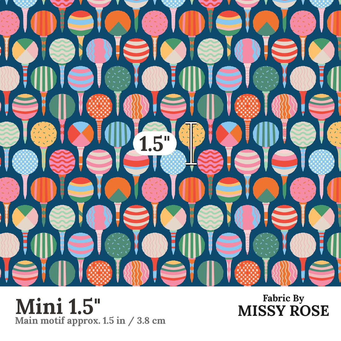 Kristina Forrest 92 Mini 1.5 inch print scale guide | Fabric by Missy Rose