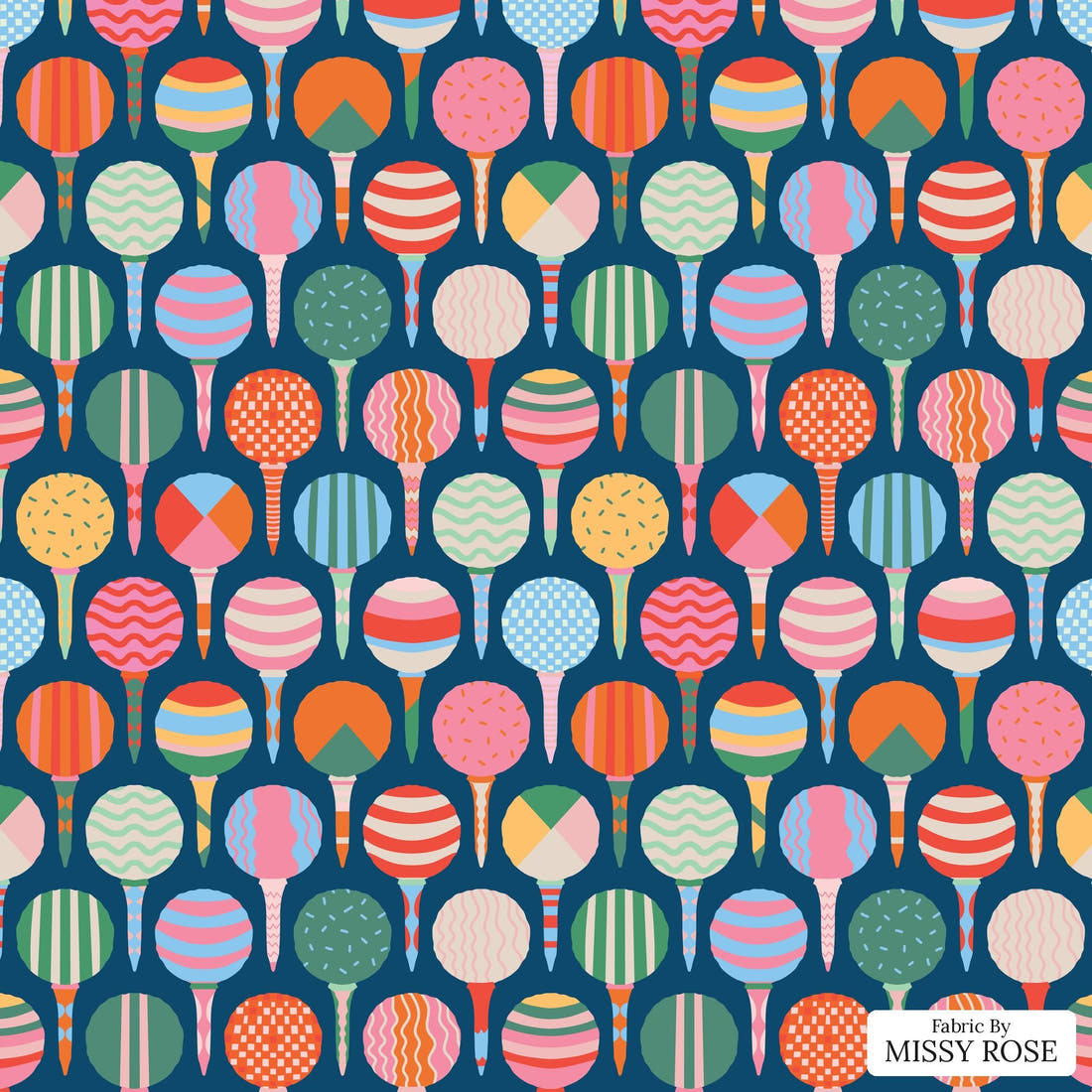 Kristina Forrest 92 - flat view of the print, zoom in for detail | Fabric by Missy Rose