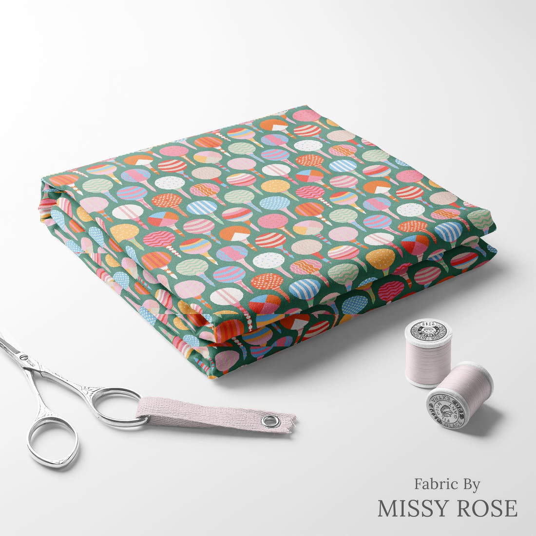 Kristina Forrest 93 folded fabric stack with matching thread - pre-order fabric Australia | Fabric by Missy Rose