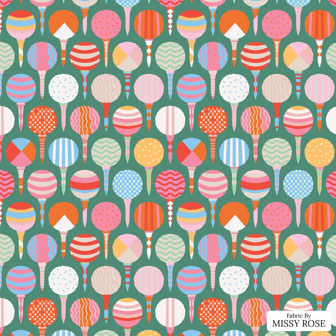 Kristina Forrest 93 - flat view of the print, zoom in for detail | Fabric by Missy Rose