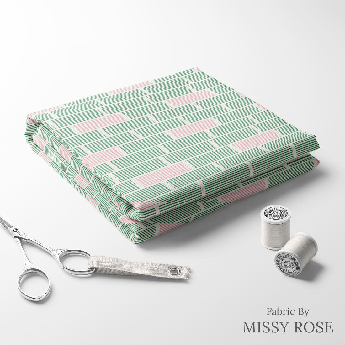 Kristina Forrest 94 folded fabric stack with matching thread - pre-order fabric Australia | Fabric by Missy Rose