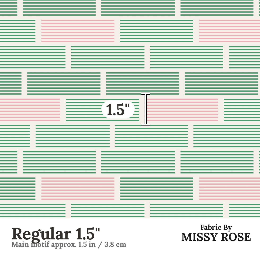 Kristina Forrest 94 Regular 1.5 inch print scale guide | Fabric by Missy Rose