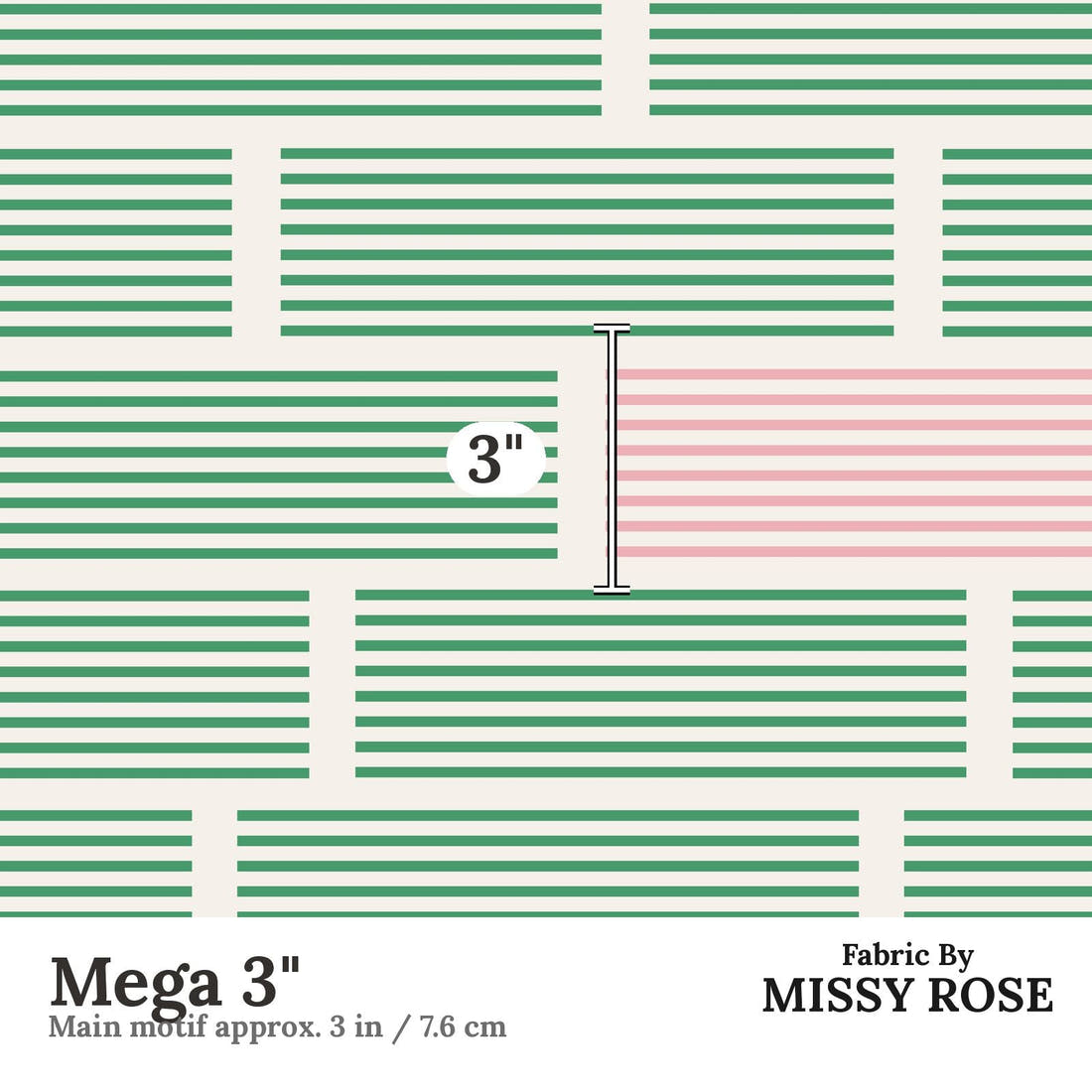 Kristina Forrest 94 Mega 3 inch print scale guide | Fabric by Missy Rose