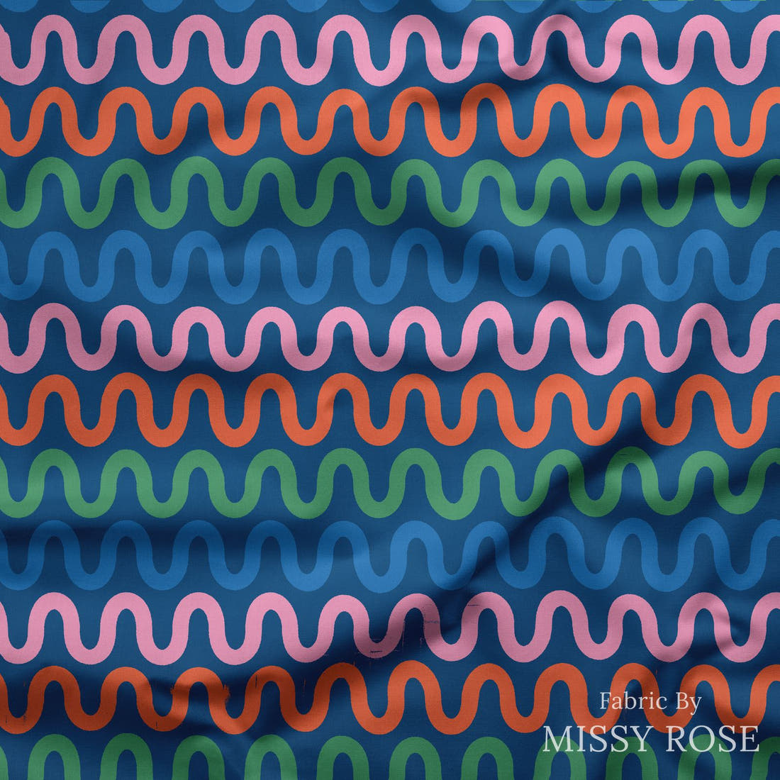 Kristina Forrest 95 draped fabric mockup - custom printed fabric by the metre | Fabric by Missy Rose