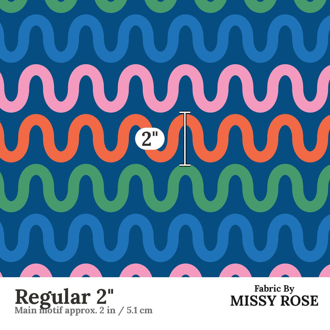 Kristina Forrest 95 Regular 2 inch print scale guide | Fabric by Missy Rose