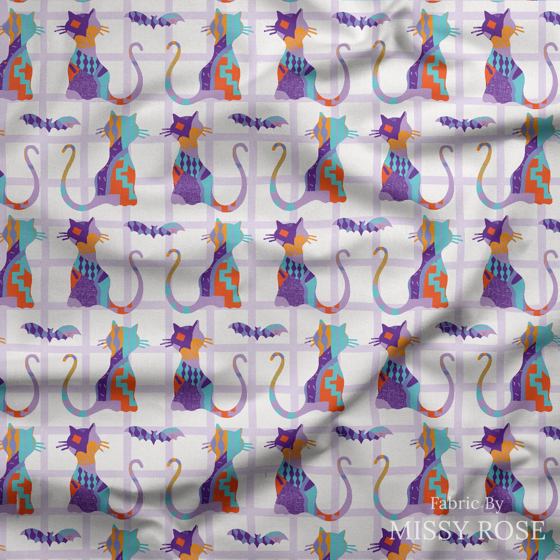 Kristina Forrest 96 draped fabric mockup - custom printed fabric by the metre | Fabric by Missy Rose