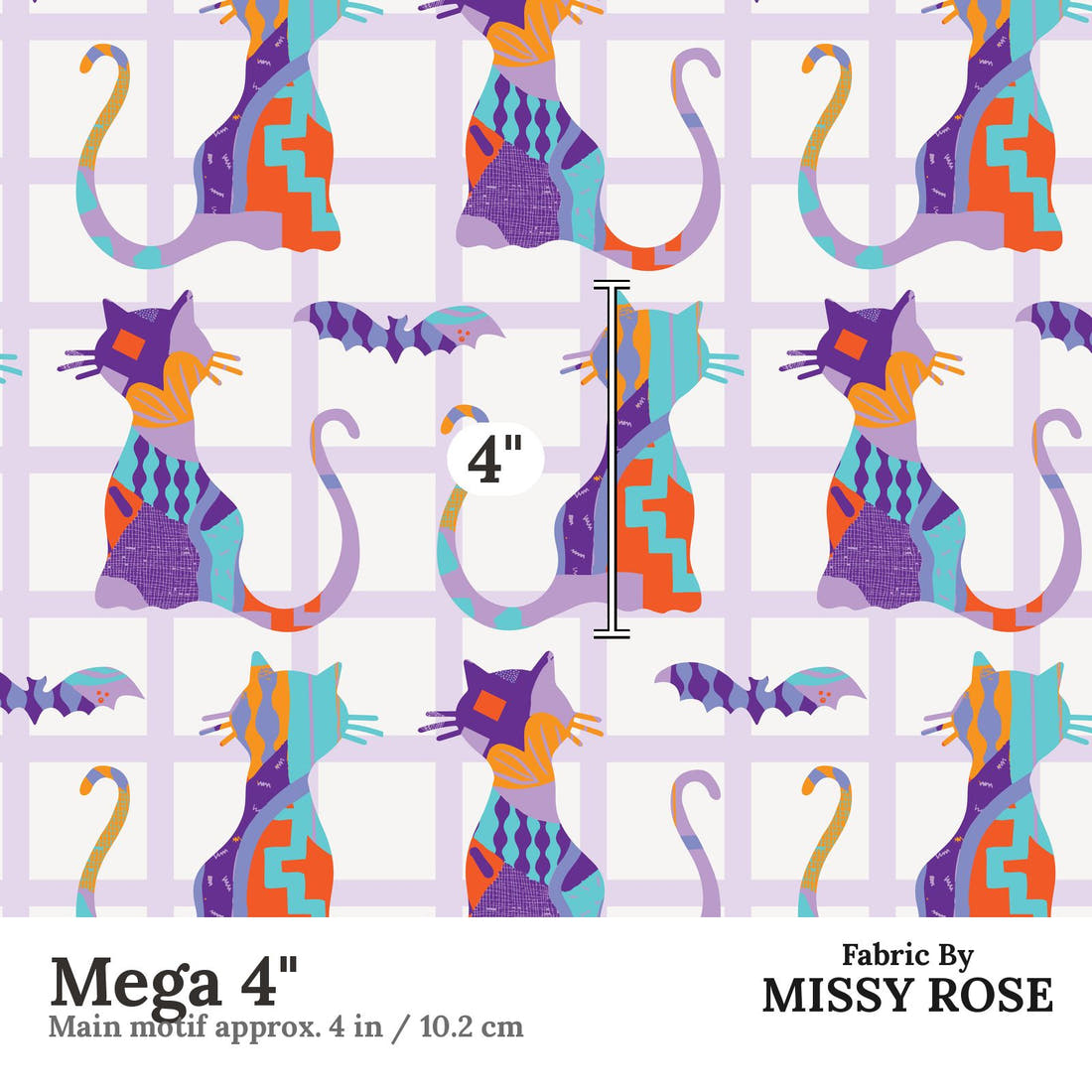 Kristina Forrest 96 Mega 4 inch print scale guide | Fabric by Missy Rose