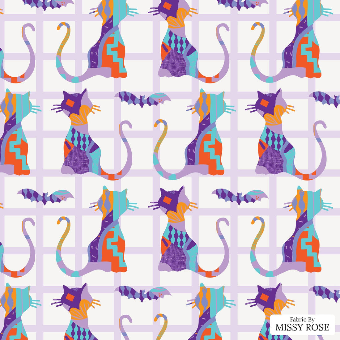 Kristina Forrest 96 - flat view of the print, zoom in for detail | Fabric by Missy Rose