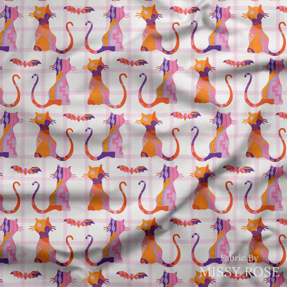 Kristina Forrest 97 draped fabric mockup - custom printed fabric by the metre | Fabric by Missy Rose
