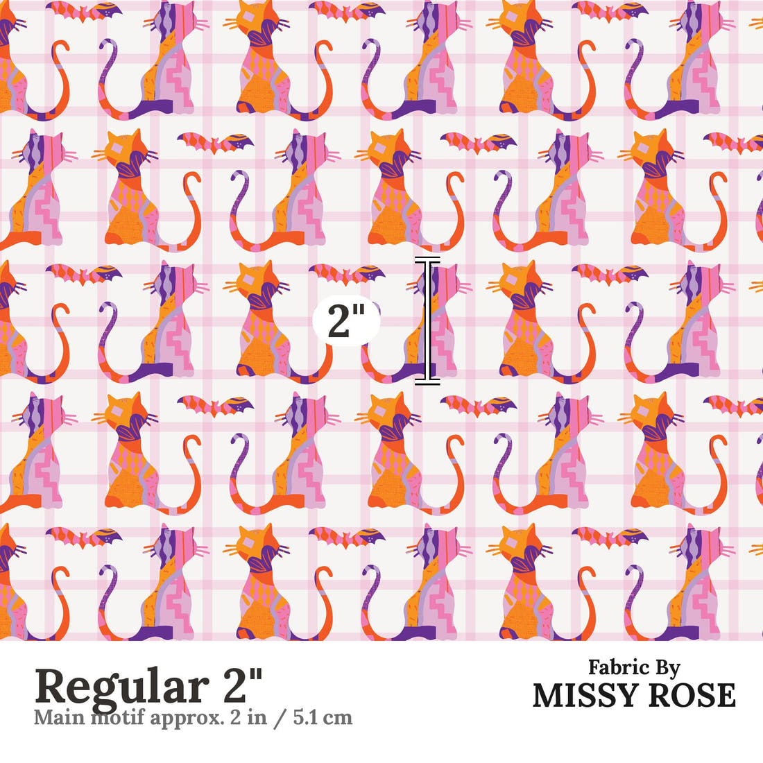 Kristina Forrest 97 Regular 2 inch print scale guide | Fabric by Missy Rose
