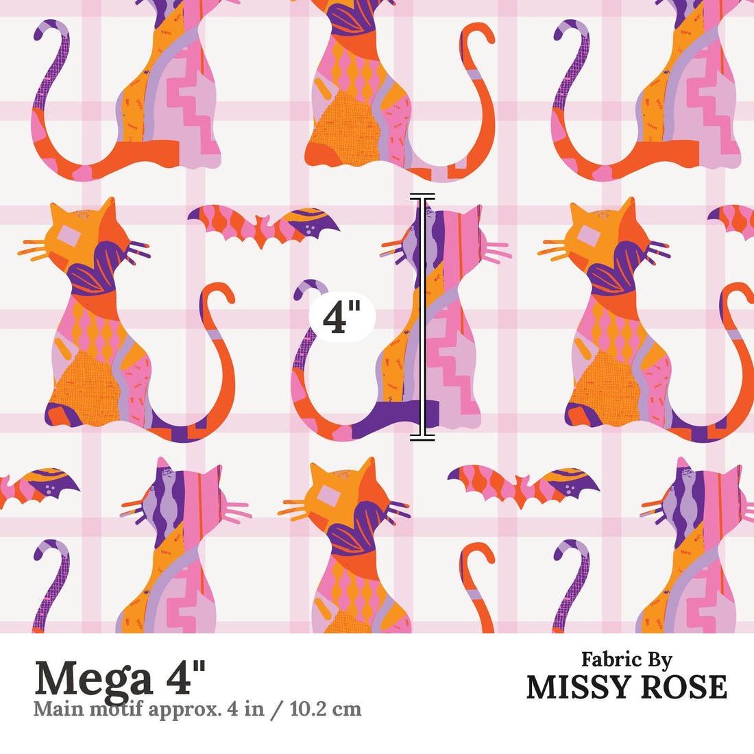 Kristina Forrest 97 Mega 4 inch print scale guide | Fabric by Missy Rose