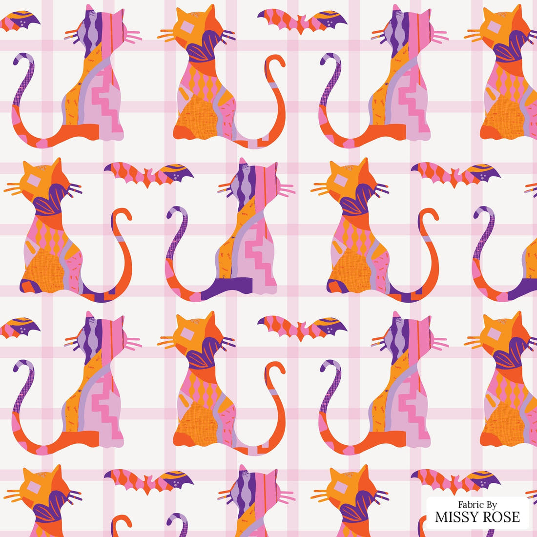 Kristina Forrest 97 - flat view of the print, zoom in for detail | Fabric by Missy Rose