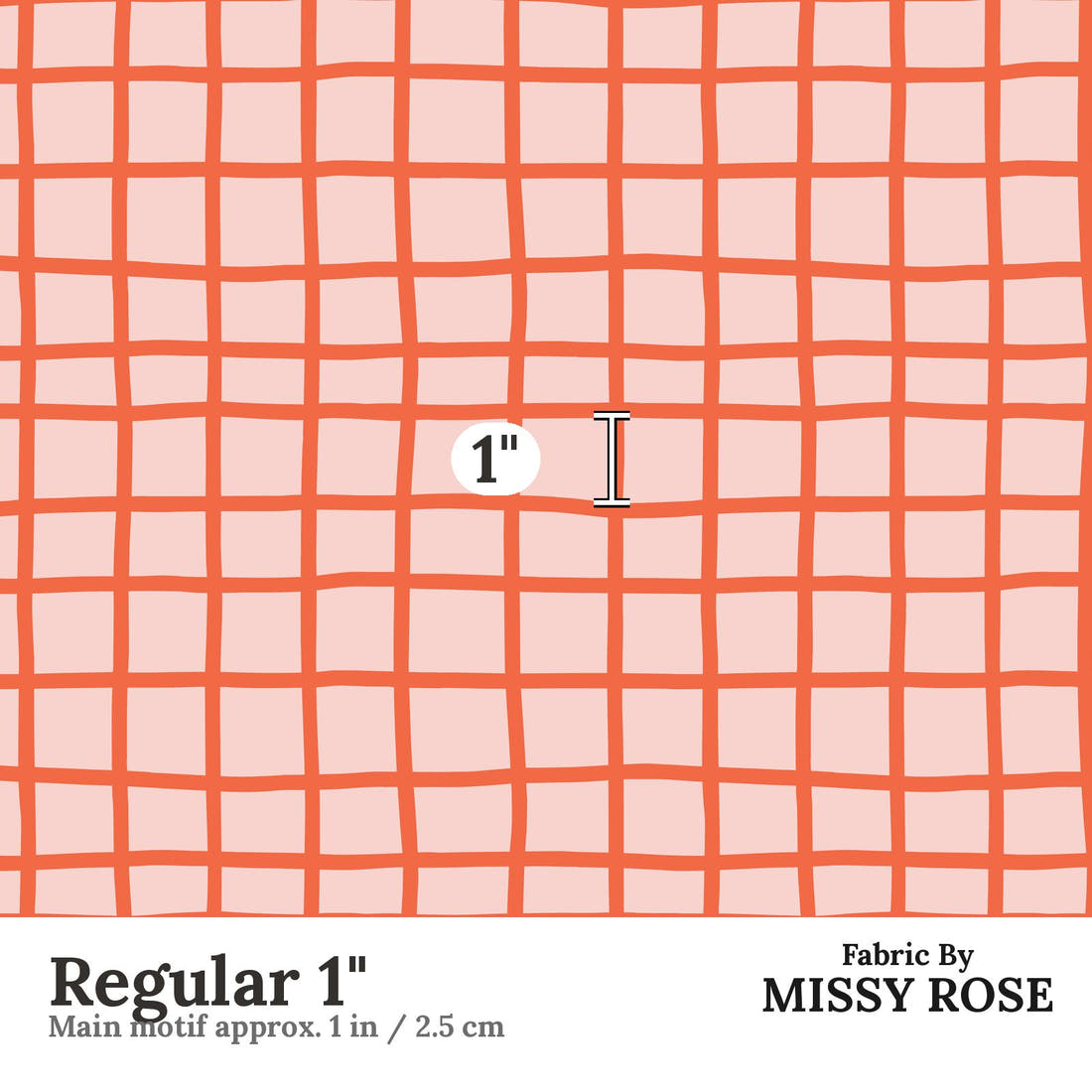 Kristina Forrest 98 Regular 1 inch print scale guide | Fabric by Missy Rose
