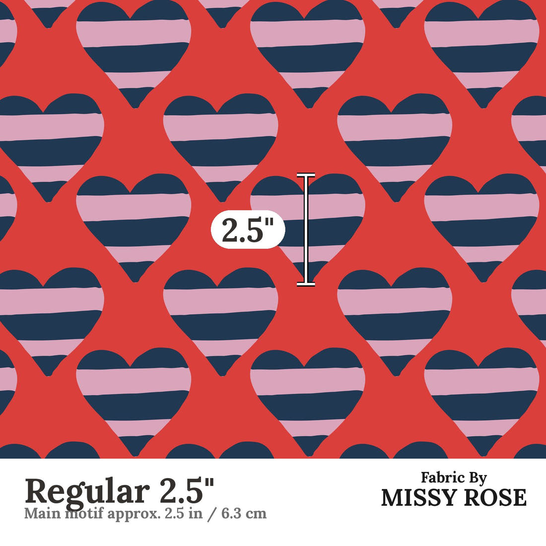 Kristina Forrest 99 Regular 2.5 inch print scale guide | Fabric by Missy Rose